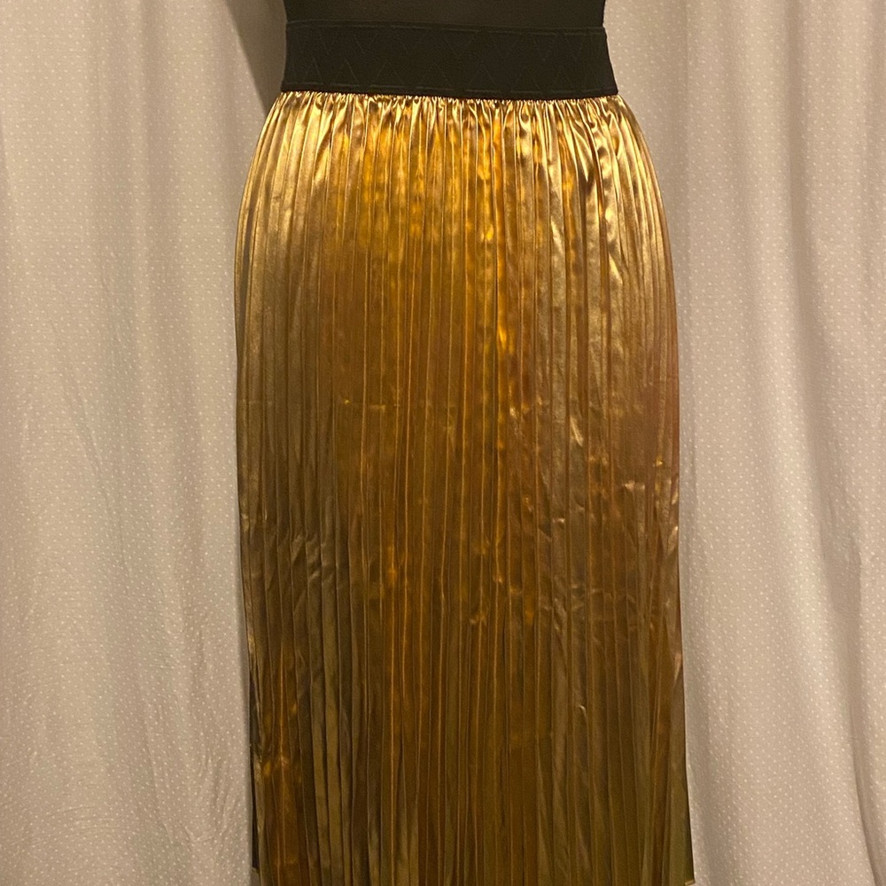 LulaRoe gold draped skirt